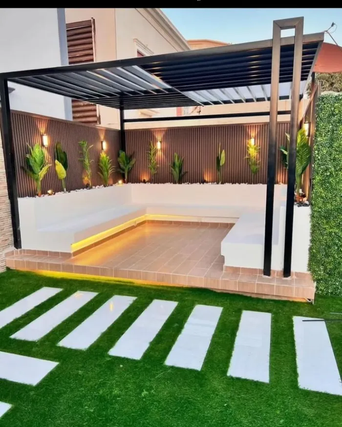 برجولات وديكورات برجولة زجاج بجدة 